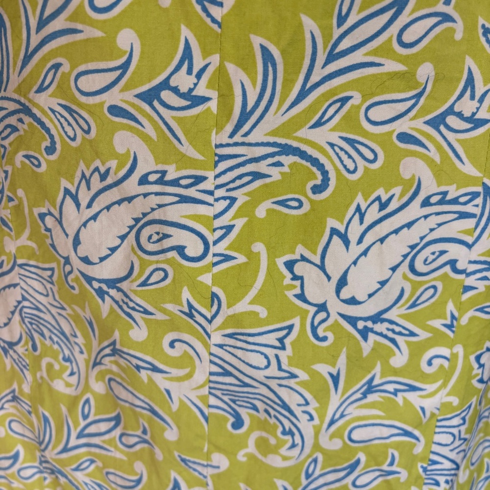J. McLaughlin Paisley Floral Halter Dress in Blue, Green & White Womens size 8 - Picture 6 of 9